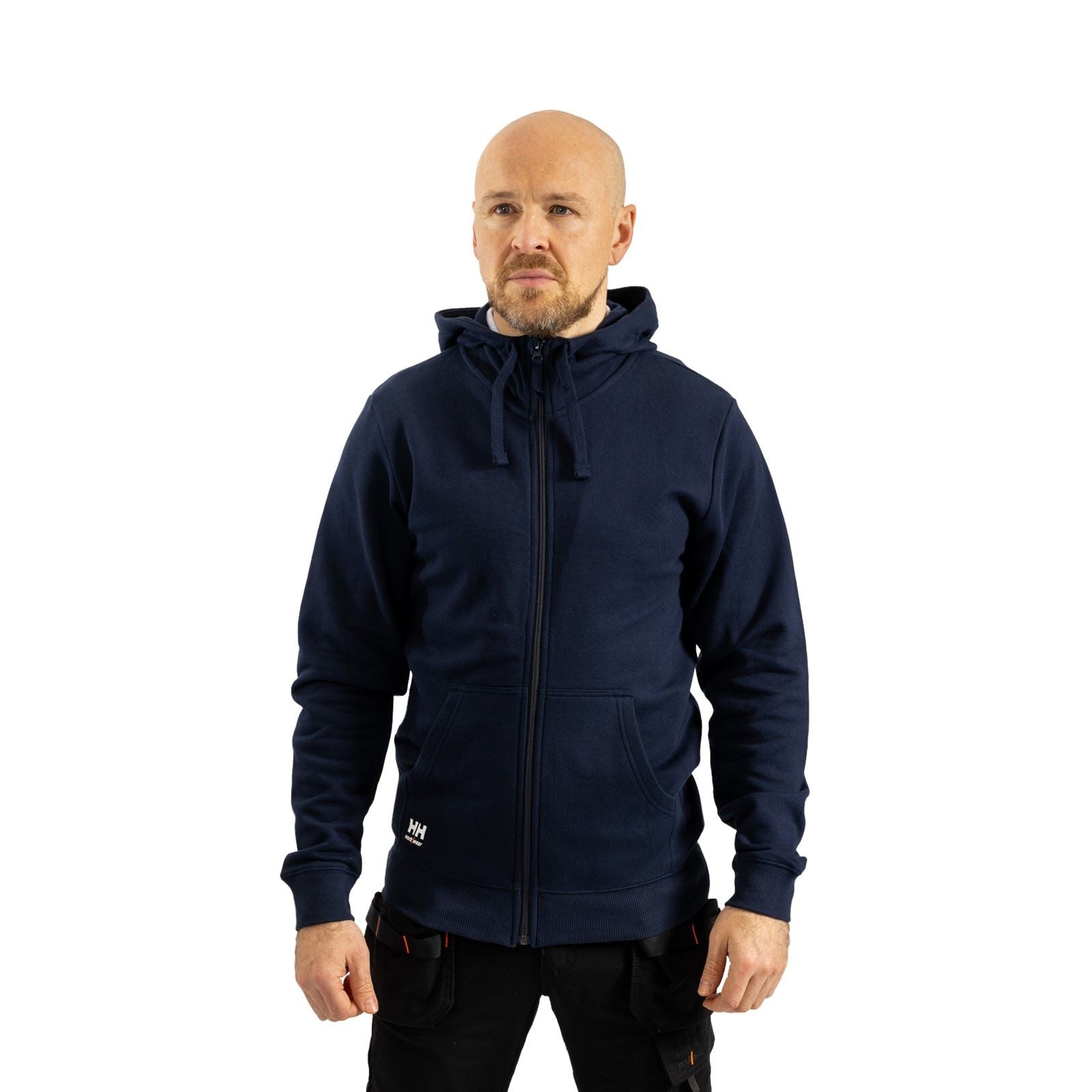 Helly Hansen Workwear Manchester Zip Sweat À Capuche Bleu En Coton Pour Homme