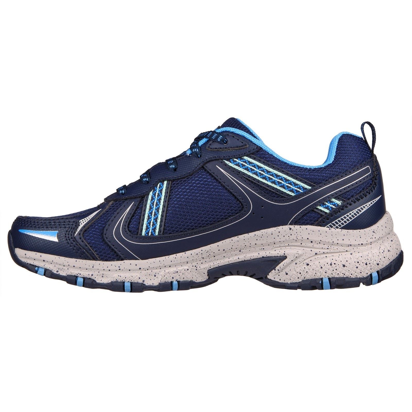Skechers Hillcrest Baskets En Cuir Pour Femme Bleu Marine/Bleu