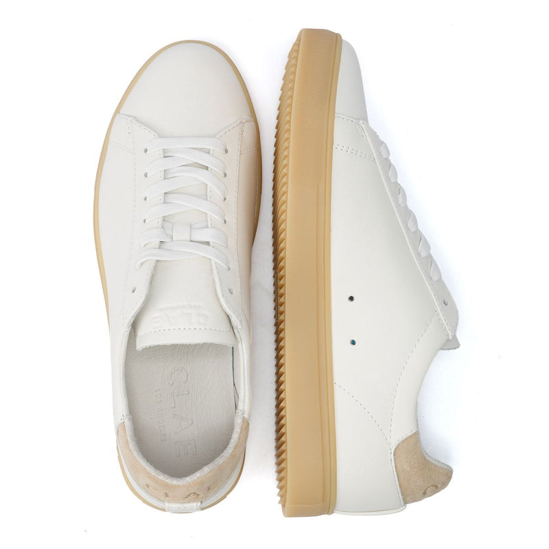 Clae Bradley Baskets Blanches En Cuir Pour Hommes