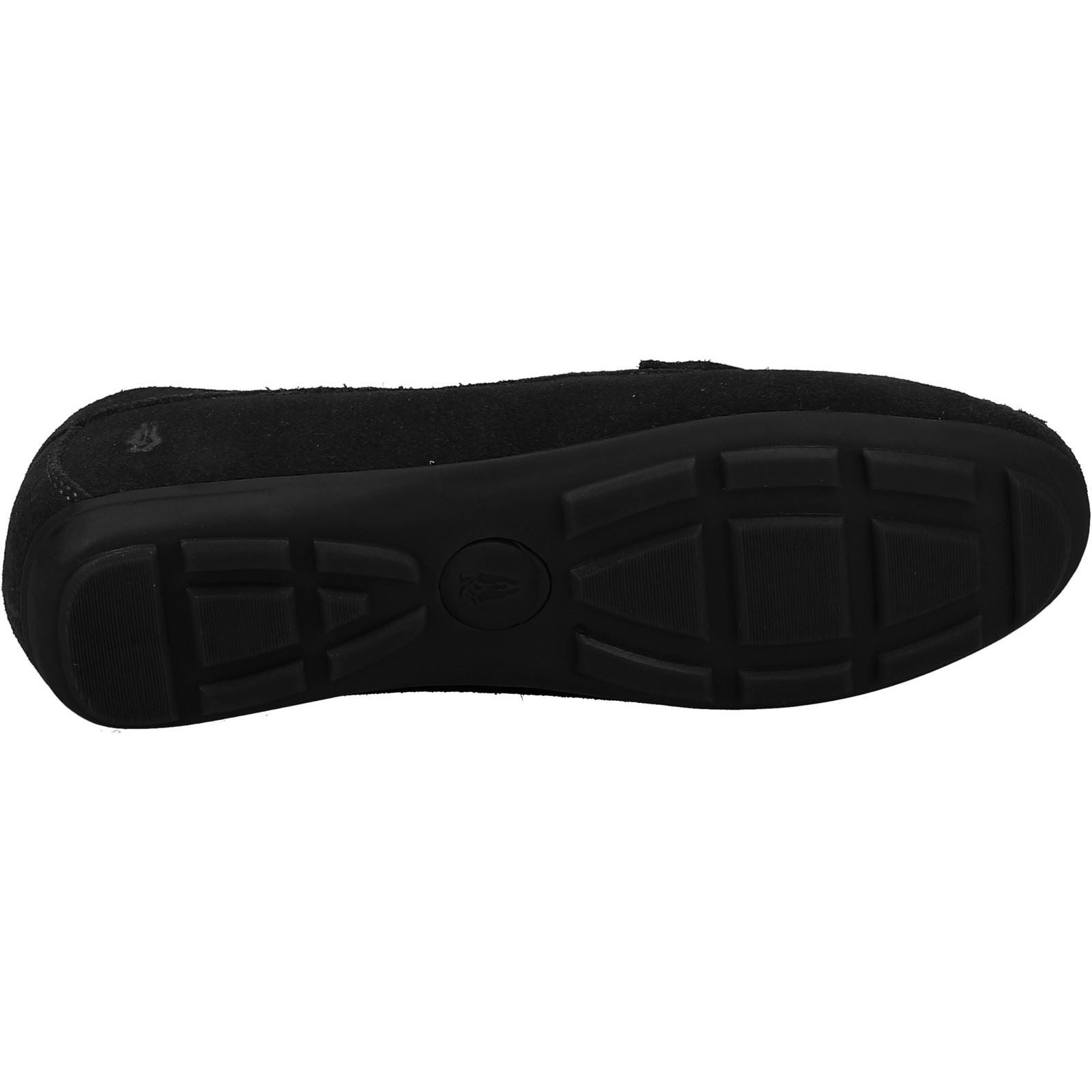 Hush Puppies Molly Snaffle Mocassins Noirs En Daim Pour Femmes