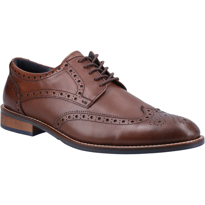 Hush Puppies Dustin Brogue Chaussures De Ville En Cuir Pour Homme De Couleur Chocolat
