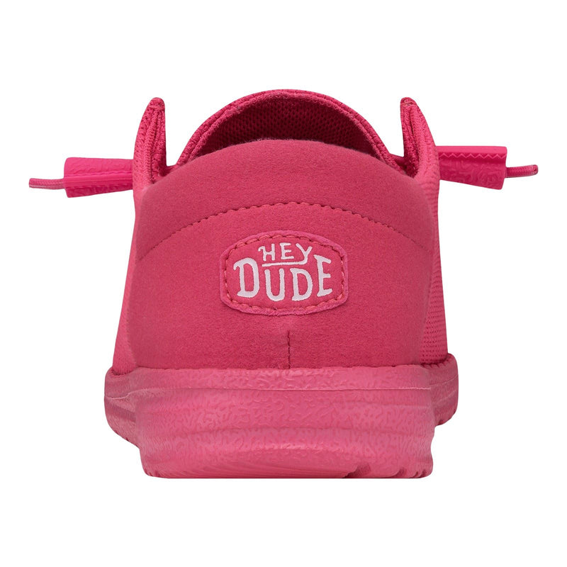 HEYDUDE Wendy Funk Mono Chaussures Mocassins Roses Électriques Pour Femmes En Polyester