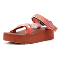 Teva Flatform Universal Sandales Rouges Pour Femmes