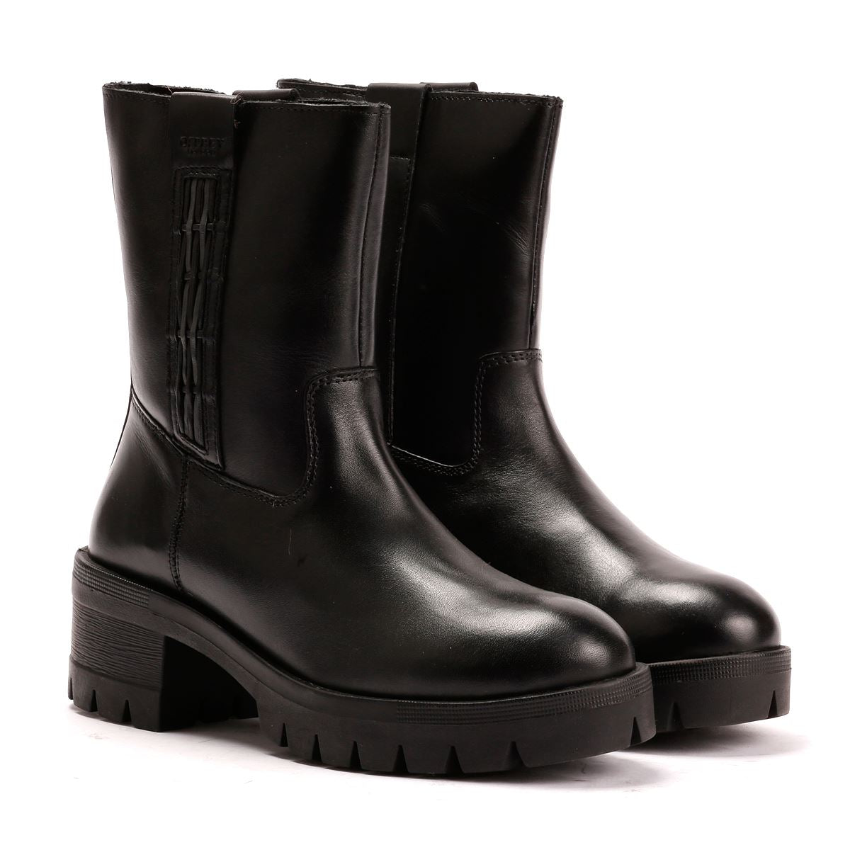 Osprey London The Indiana Bottes Noires En Cuir Pour Femmes