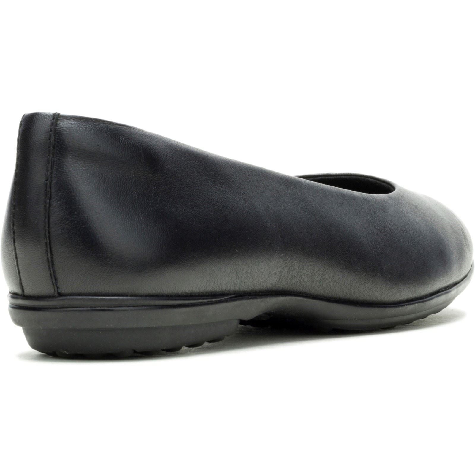 Hush Puppies Alice Flat Ballerines Noires En Cuir Pour Femmes