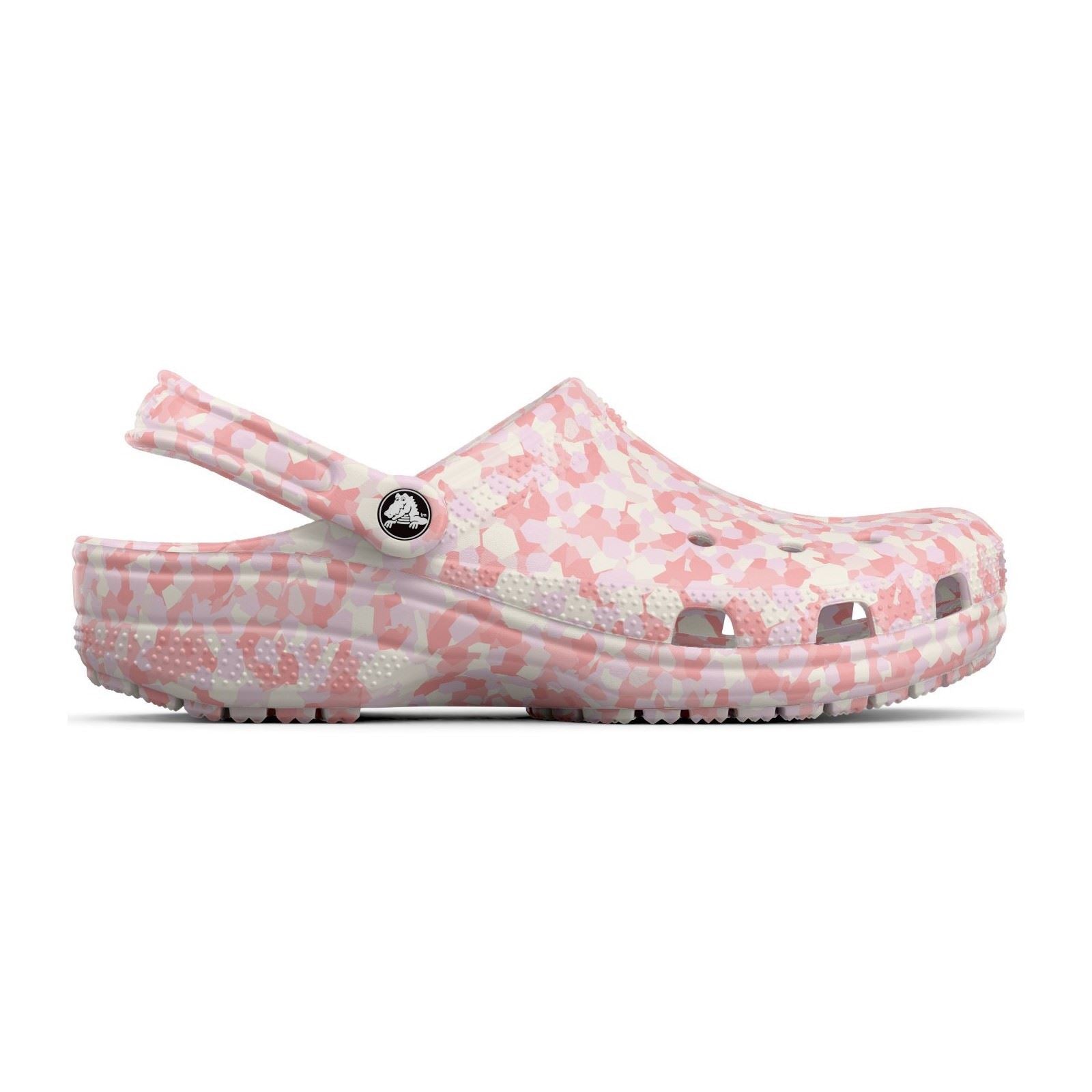 Crocs Classic Confetti Sabots En Plastique Thermodurci Pour Femmes, Rose, Milk/Mulit