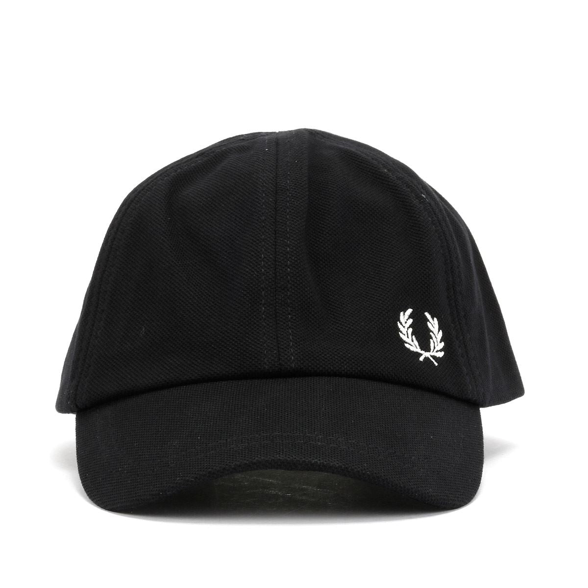 Fred Perry Pique Classic Coton Casquettes Noire/Blanche