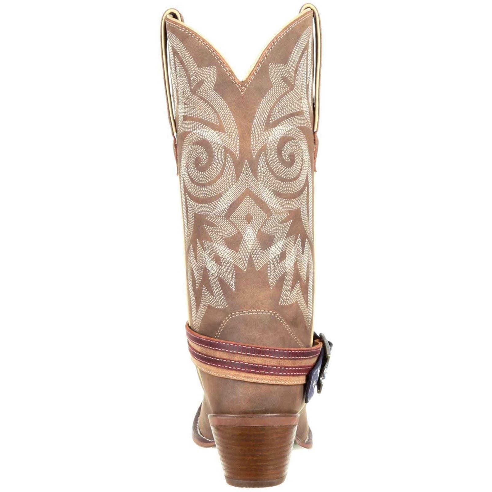 Durango Bottes En Cuir Homme Marron/Khaki Crush Flag