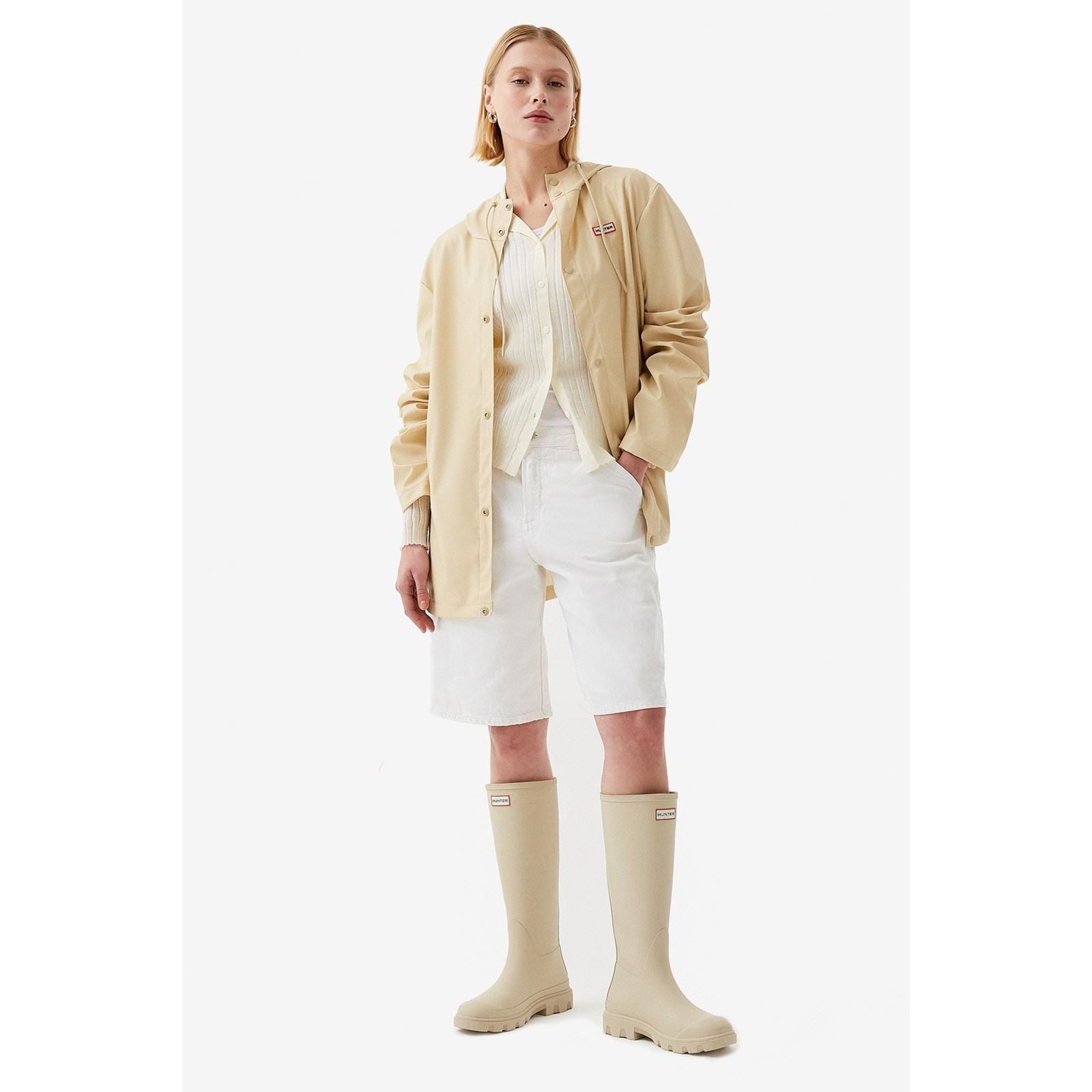 Hunter Izzy Hooded Veste Grise Unisexe Pour Adultes