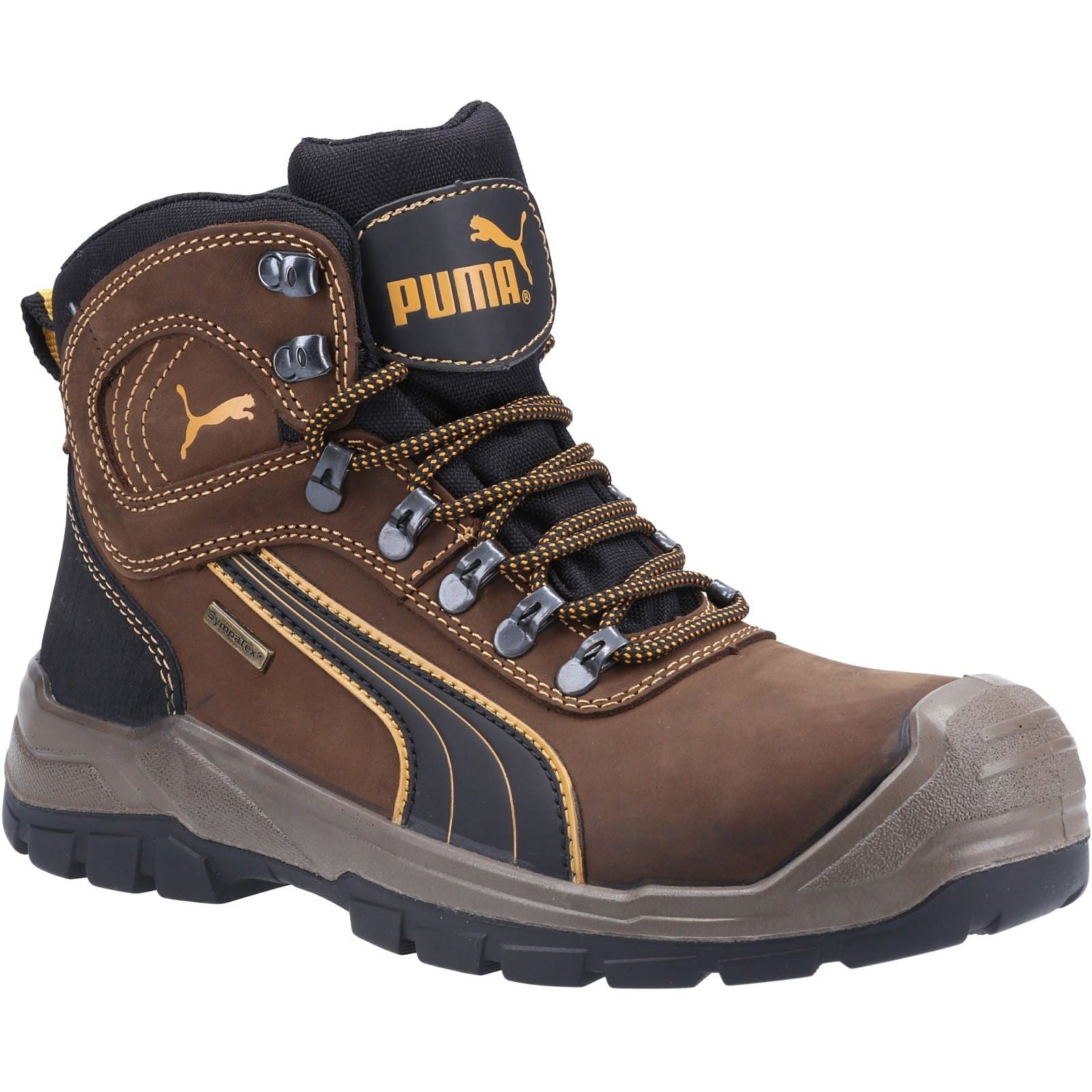 Puma Safety Bottes De Sécurité En Cuir Marron Sierra Nervada Mid