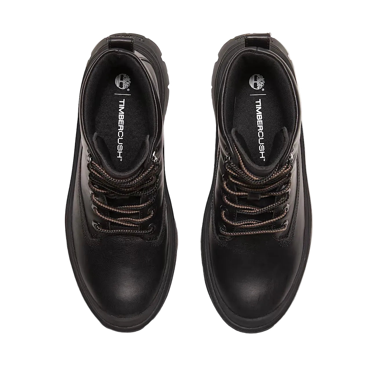 Timberland Roxie Lane Mid Lace Bottes Noires En Cuir Pour Femmes