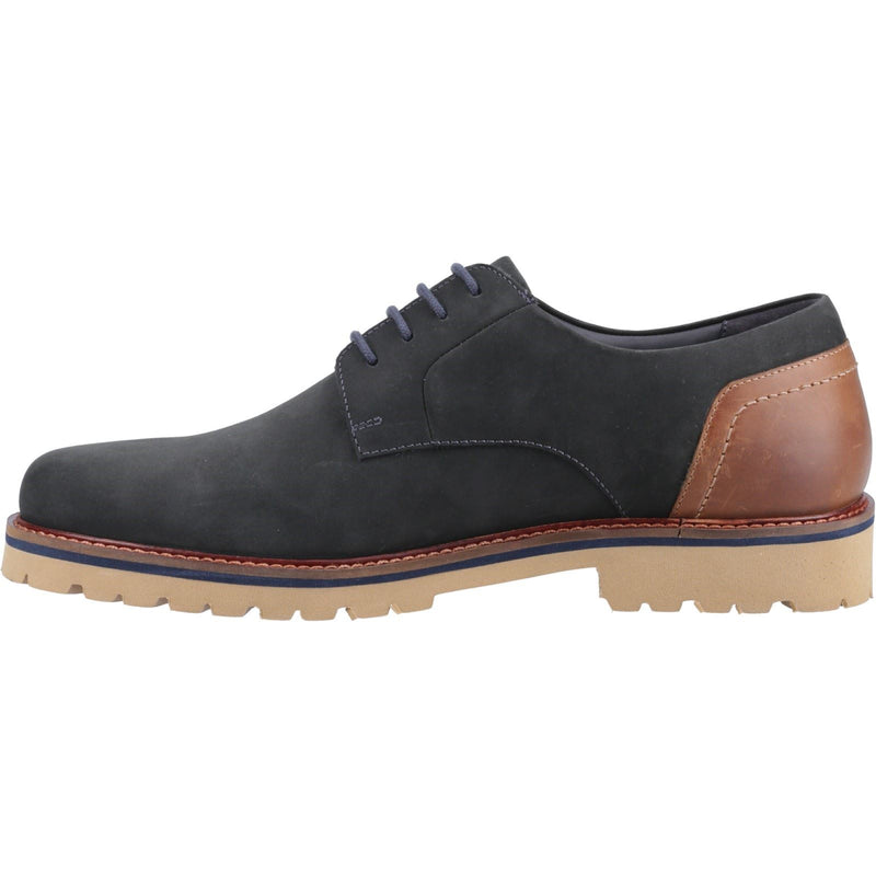 Hush Puppies Marcus Chaussures À Lacets Pour Homme En Nubuck Bleu Marine