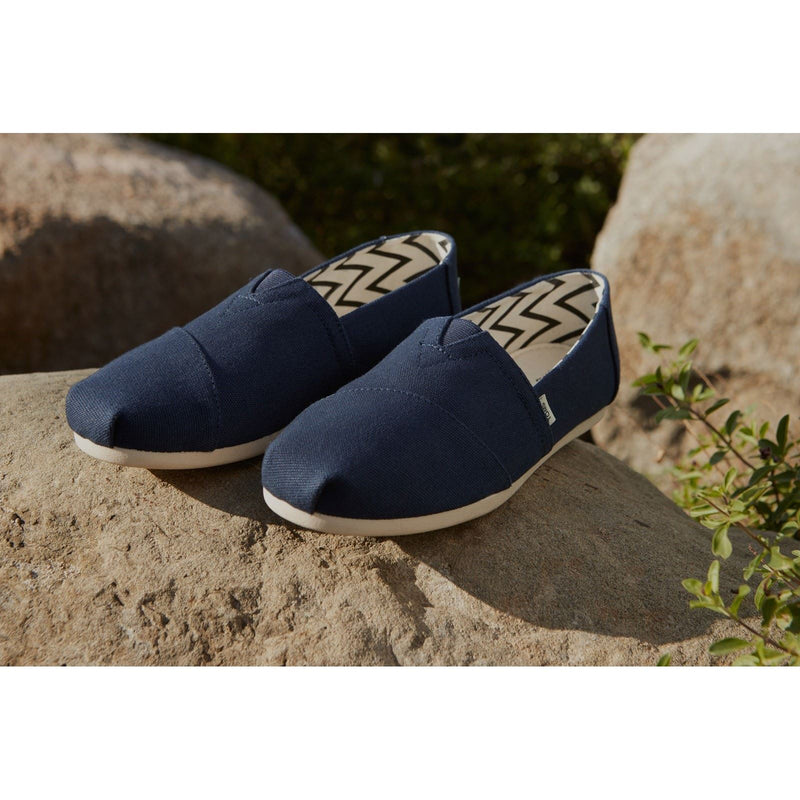 TOMS Alpargata Espadrilles Pour Hommes En Coton 100 %, Couleur Marine.