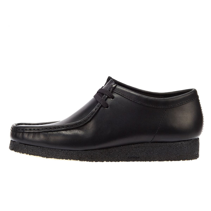 Clarks Wallabee Leather Leather Chaussures à lacets noires pour hommes