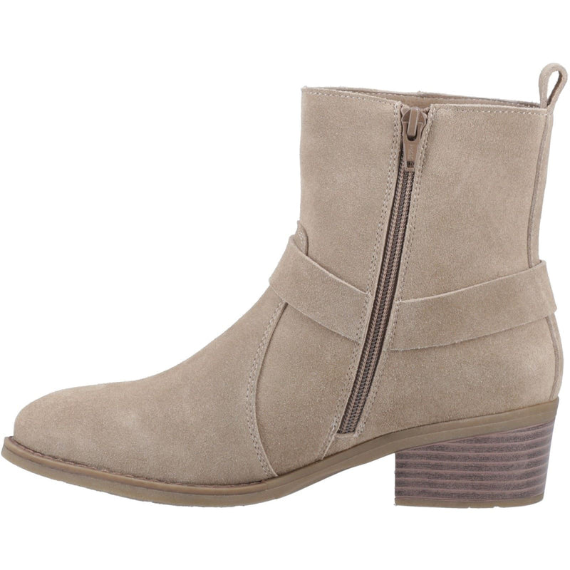 Hush Puppies Iria Bottes À Talons Taupe Pour Femme En Suède
