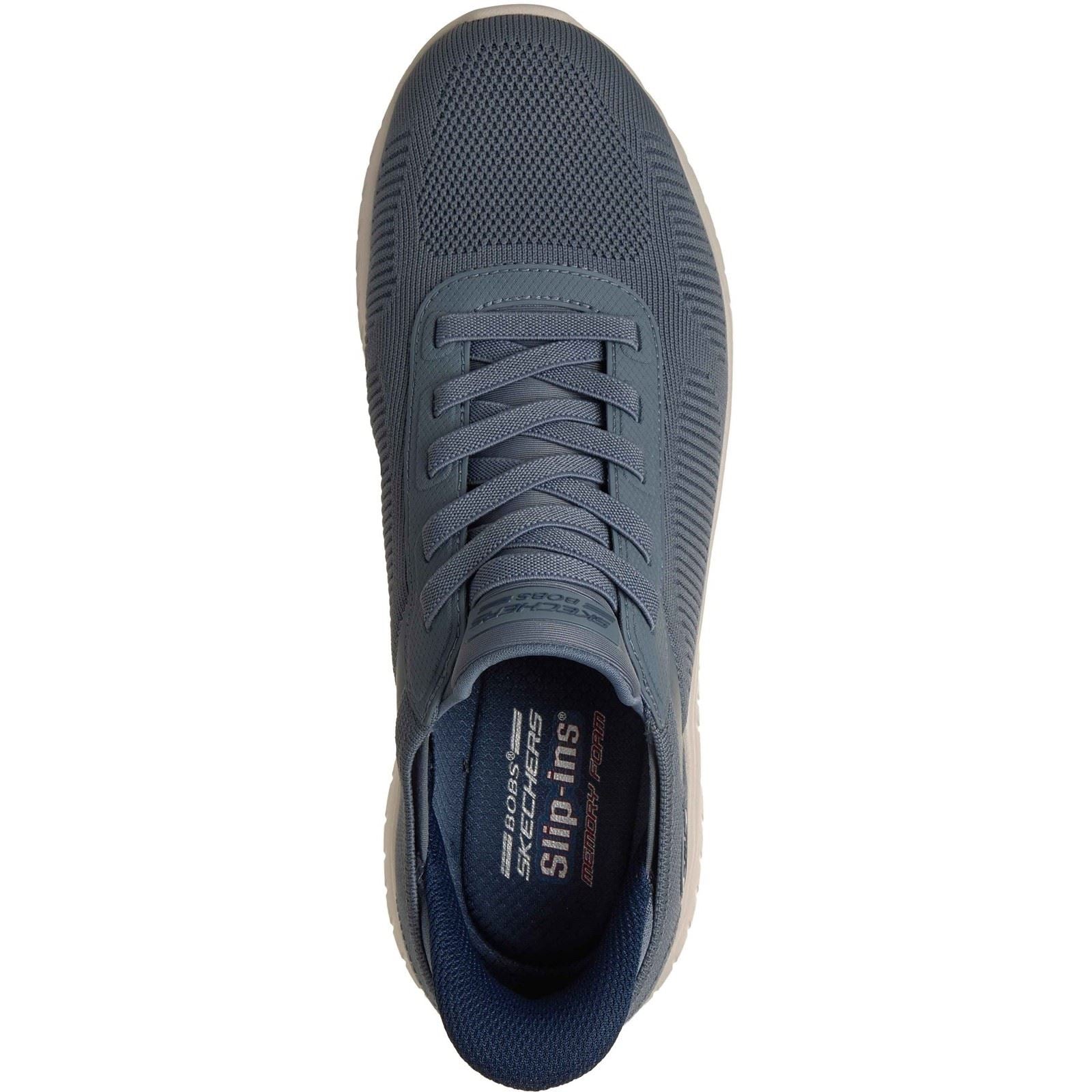 Skechers BOBS Sport Squad Chaos Solid Step Baskets Slate Pour Hommes En Textile