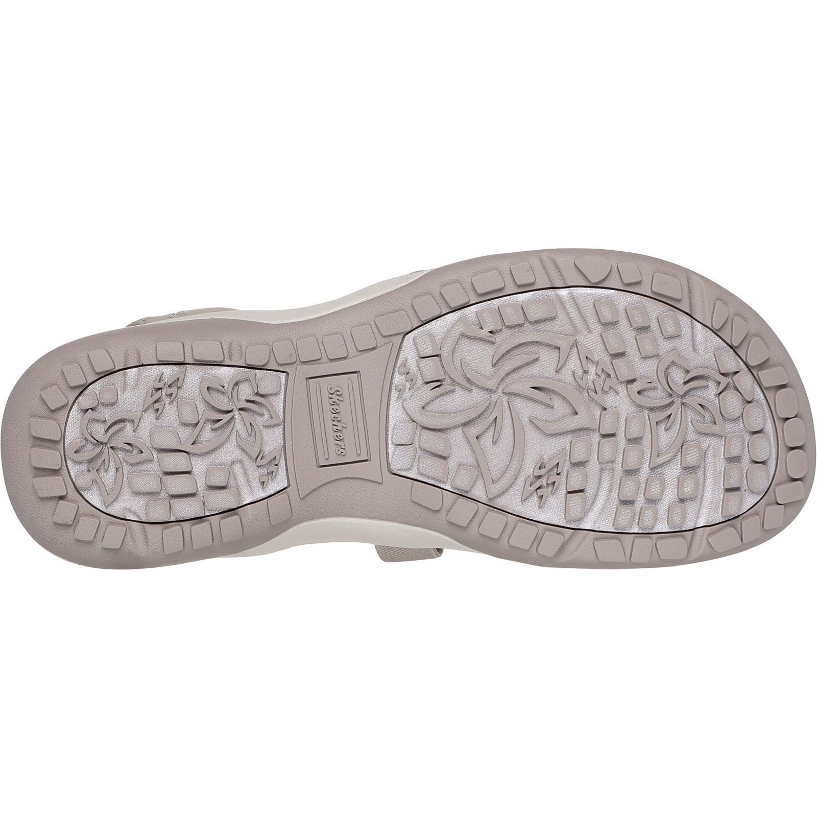 Skechers Reggae Slim Stretch Flex Sandales Pour Femmes En Textile Taupe
