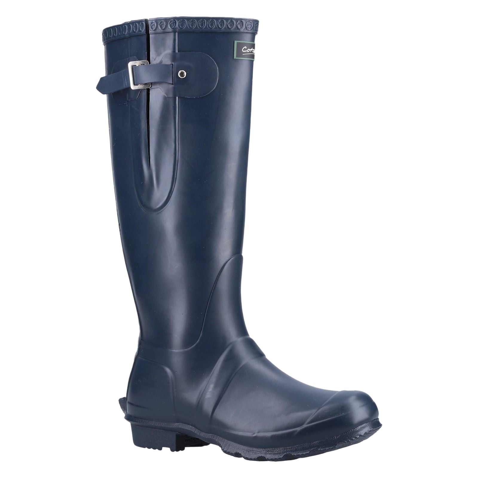 Cotswold Windsor Welly Bottes De Pluie Pour Femmes En Caoutchouc Bleu Marine