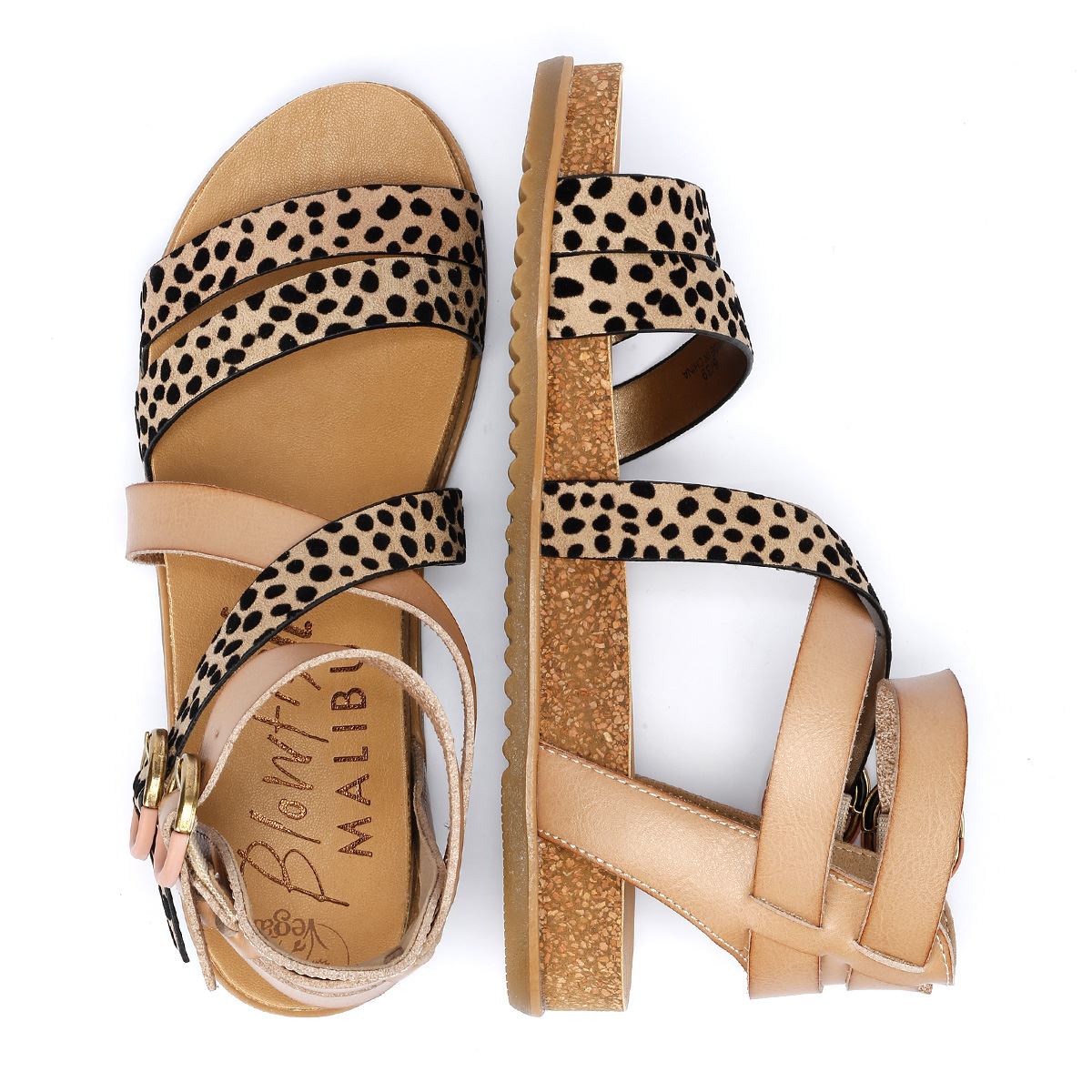 Blowfish Malibu Fandie Sandales Pour Femmes Imitation Léopard