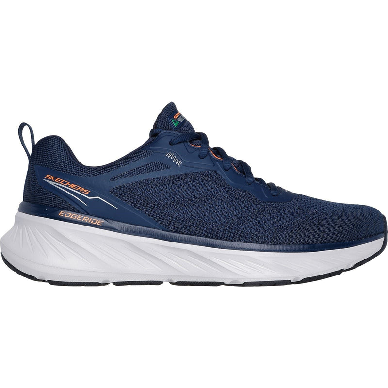 Skechers Edgeride Exxo Baskets Homme En Textile Bleu Marine/Orange