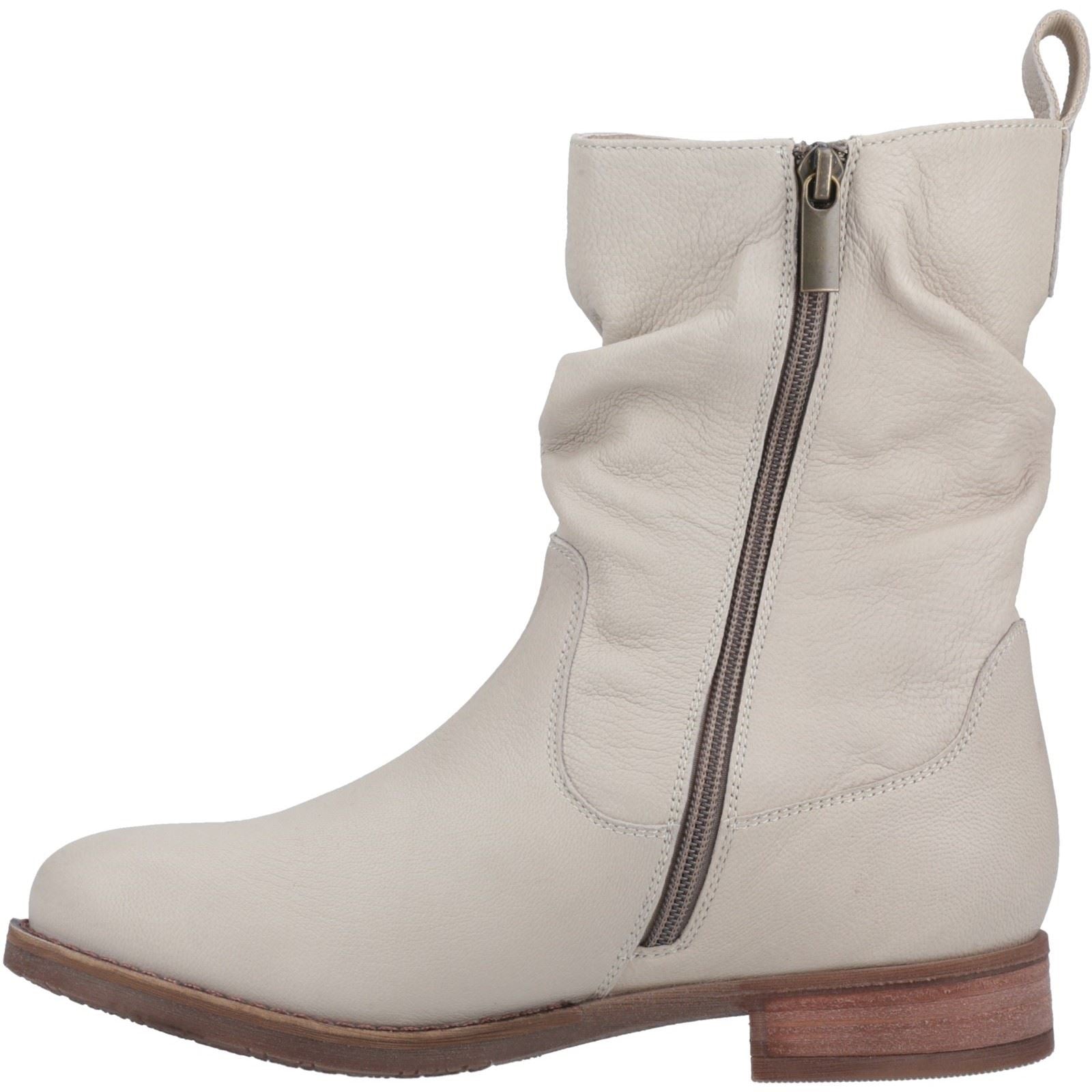 Hush Puppies Emilia Bottes En Cuir Nude Pour Femme