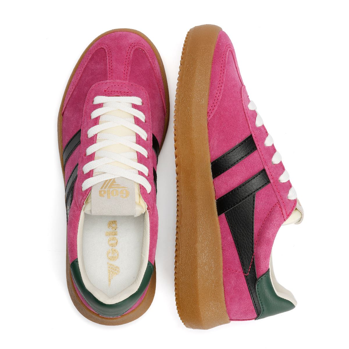 Gola Athena Baskets Roses Pour Femmes Suede