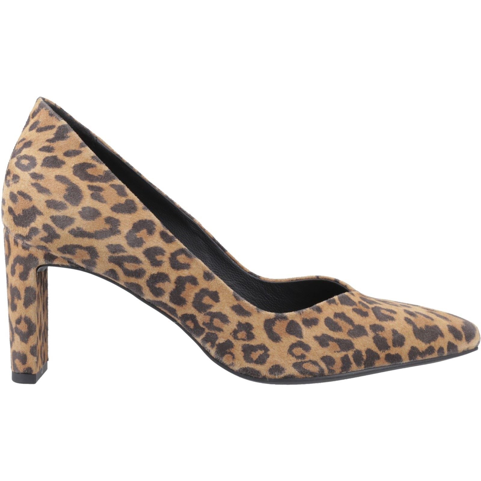 Hush Puppies Olivia Chaussures À Talons Ronds Pour Femme En Léopard Suédois