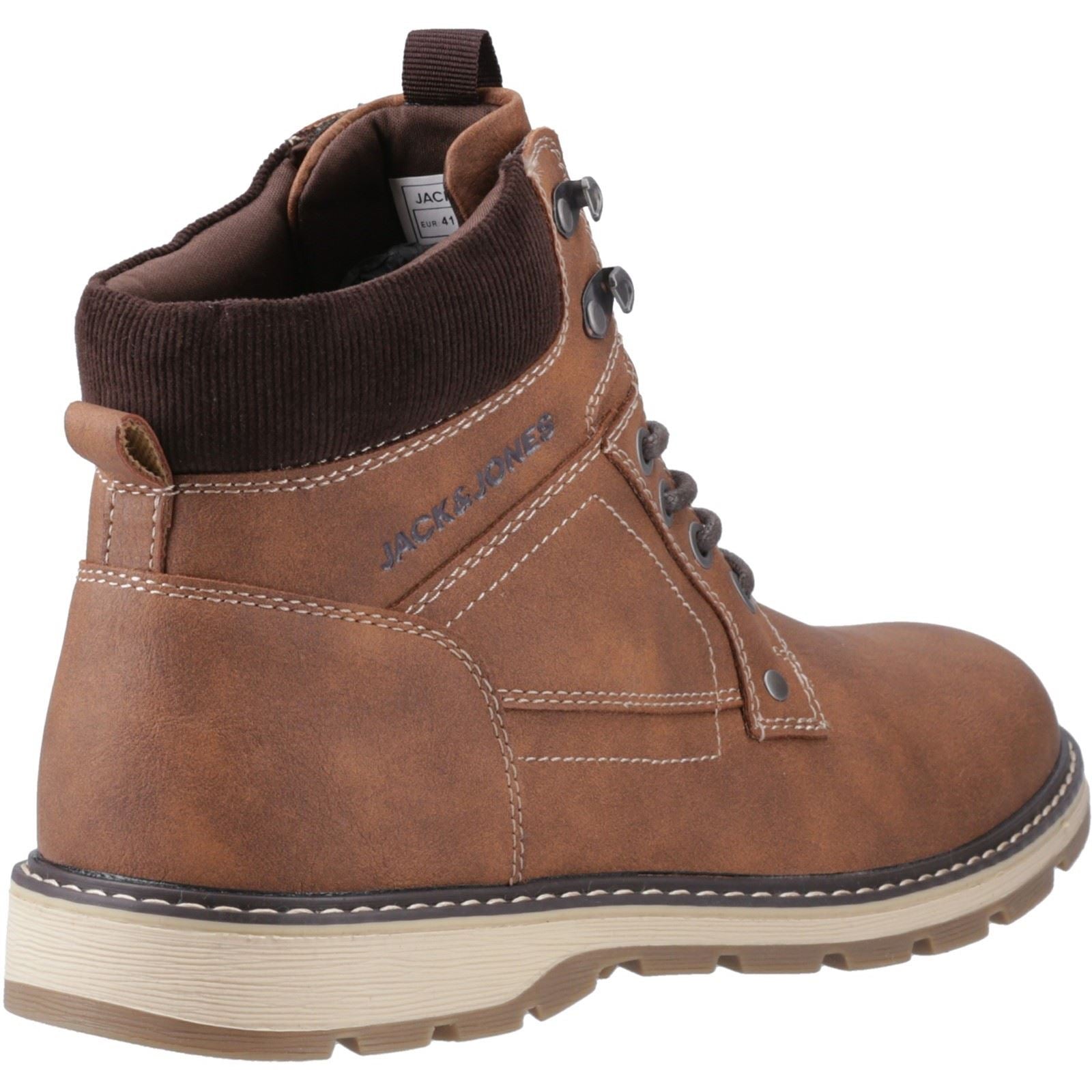 Jack & Jones Stratford Bottes En Cuir Cognac Pour Hommes En Polyuréthane