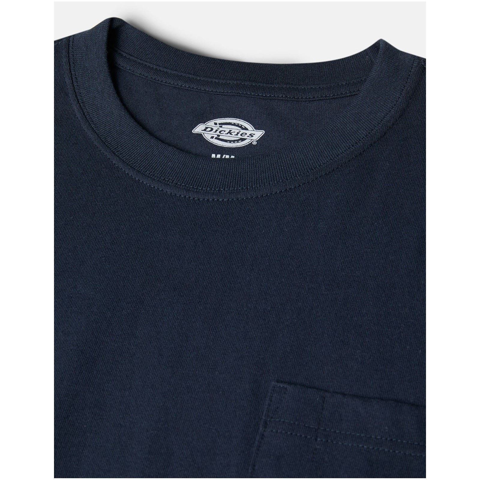 Dickies Pocket Long Sleeve T-Shirt Pour Hommes En Coton Bleu