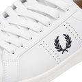 Fred Perry Cupsole Baskets Blanches En Cuir Pour Hommes