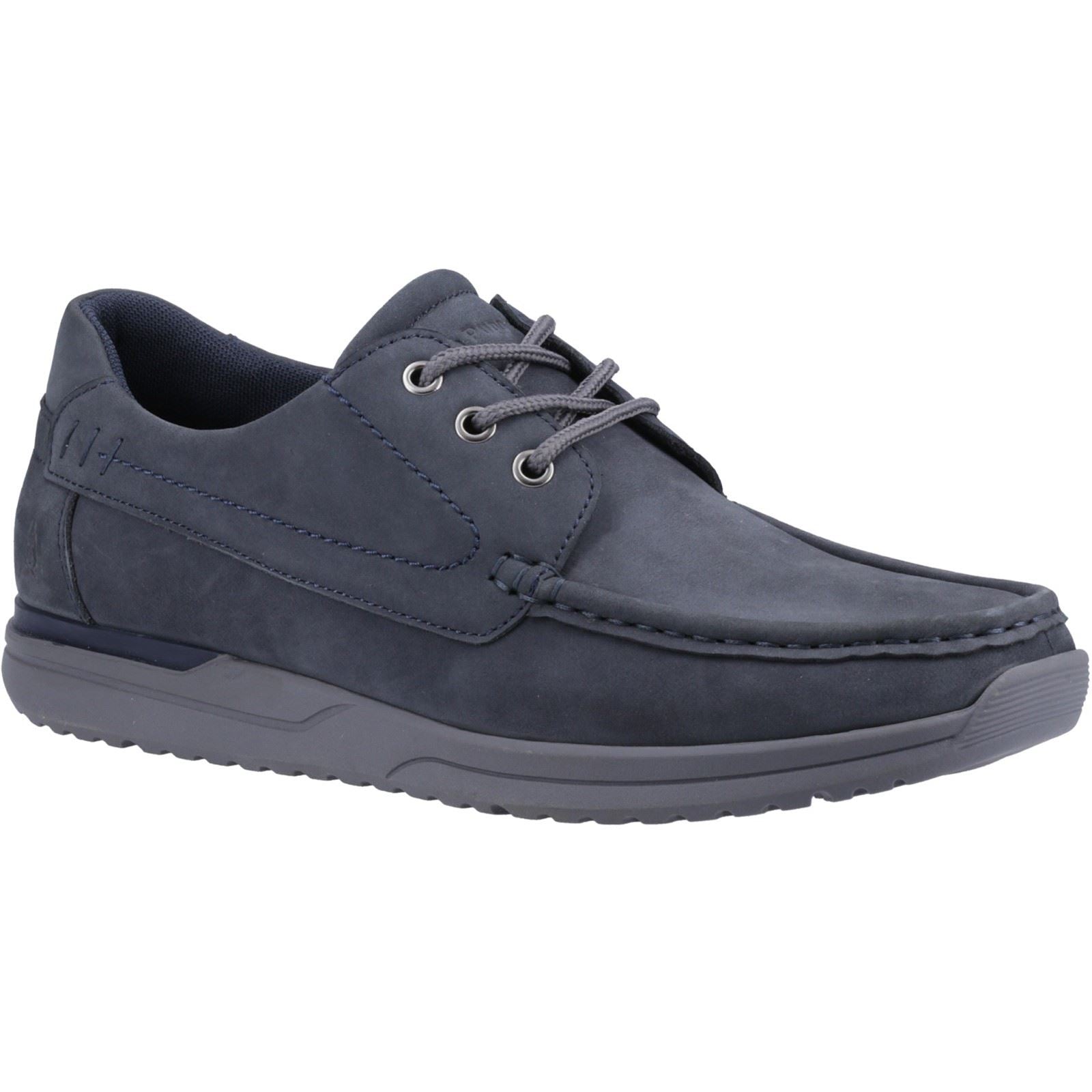 Hush Puppies Howard Chaussures En Cuir Pour Homme À Lacets Bleu Marine