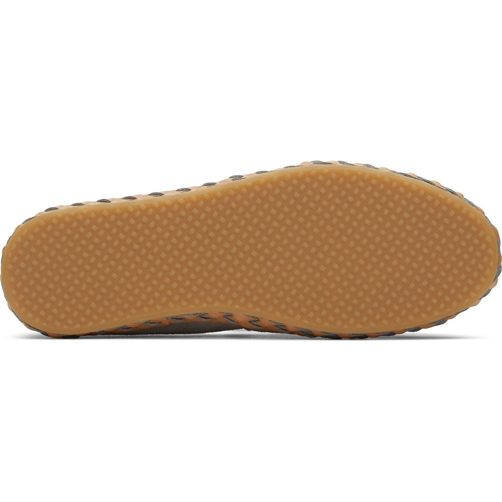 TOMS Alpargata Leather Wrap Espadrilles En Cuir Gris Pour Femmes