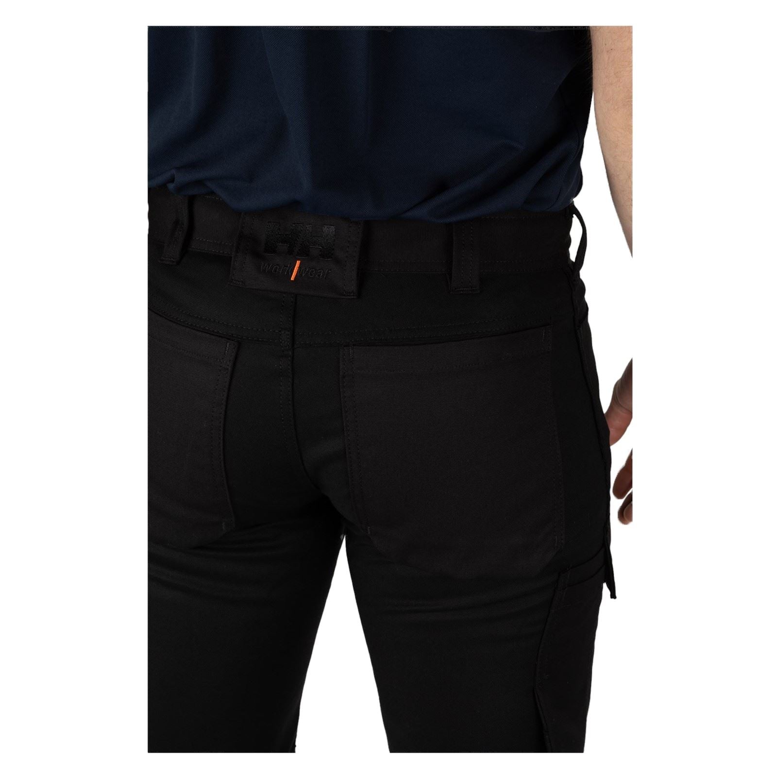 Helly Hansen Workwear Oxford Service Shorts En Coton Pour Hommes Noirs Jusqu'aux Genoux