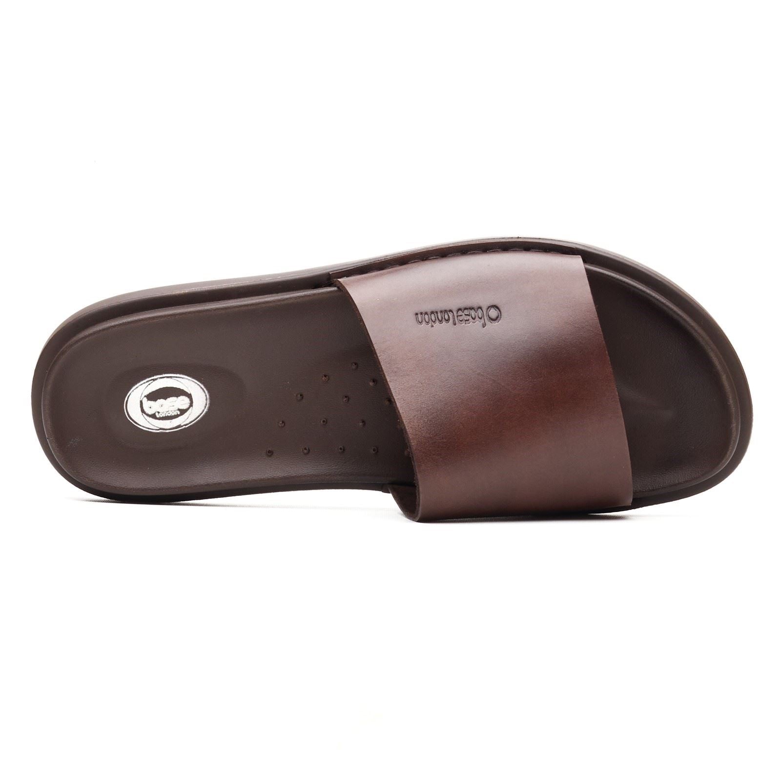 Base London Albany Sandales En Cuir Pour Hommes Marron