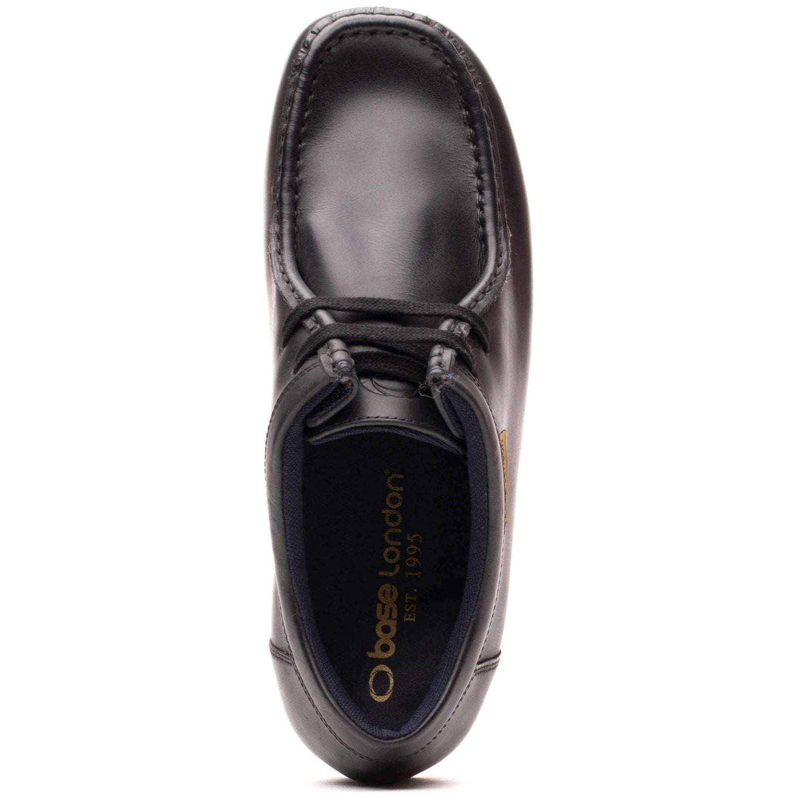 Base London Koko Chaussures Mocassins Noires En Cuir Pour Homme