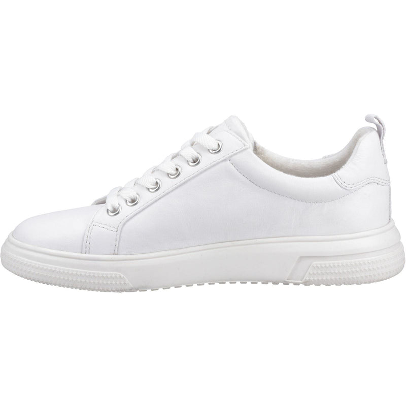 Hush Puppies Martha Baskets Blanches En Cuir Pour Femmes