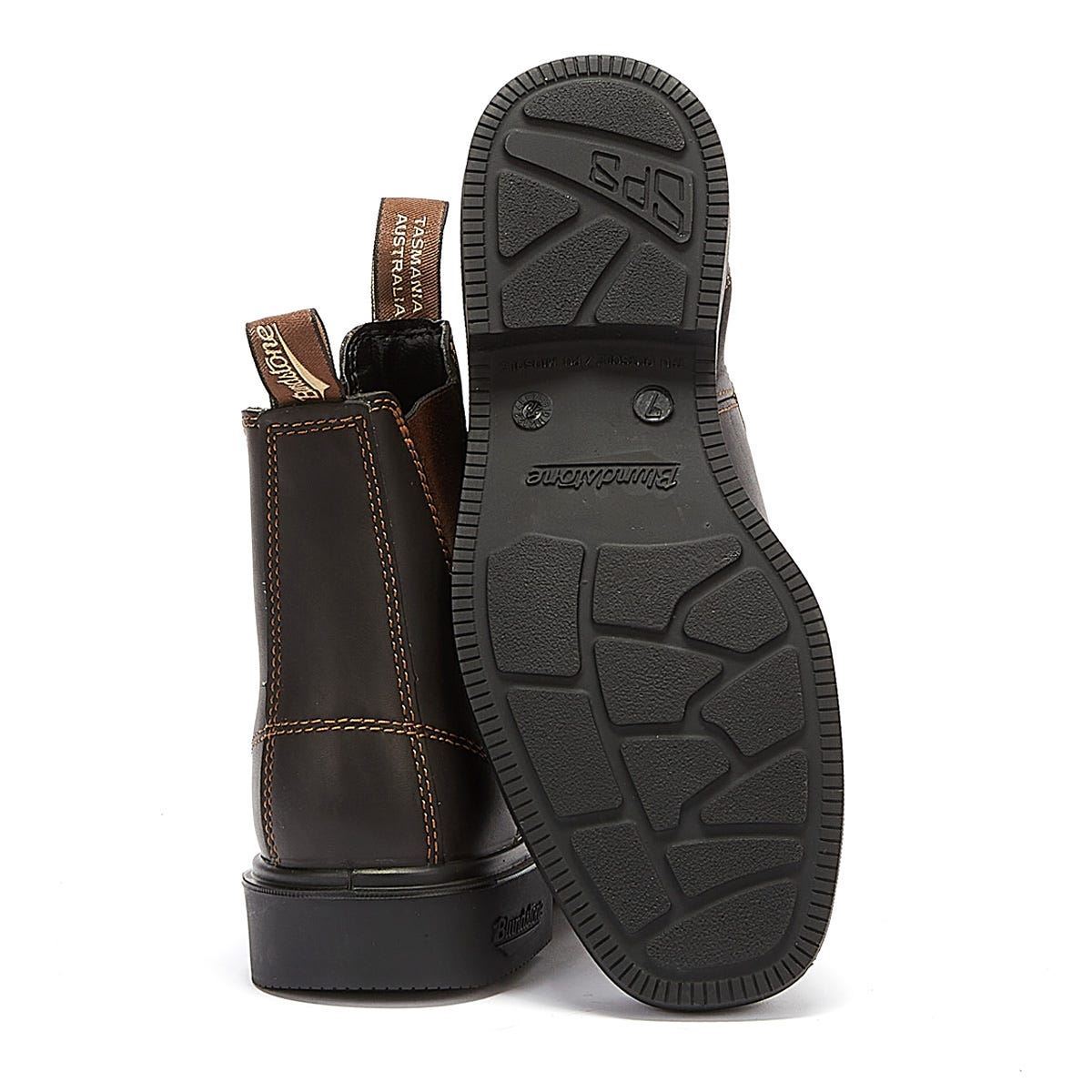 Blundstone Robe Chelsea Avec Des Bottes Marron Foncé.