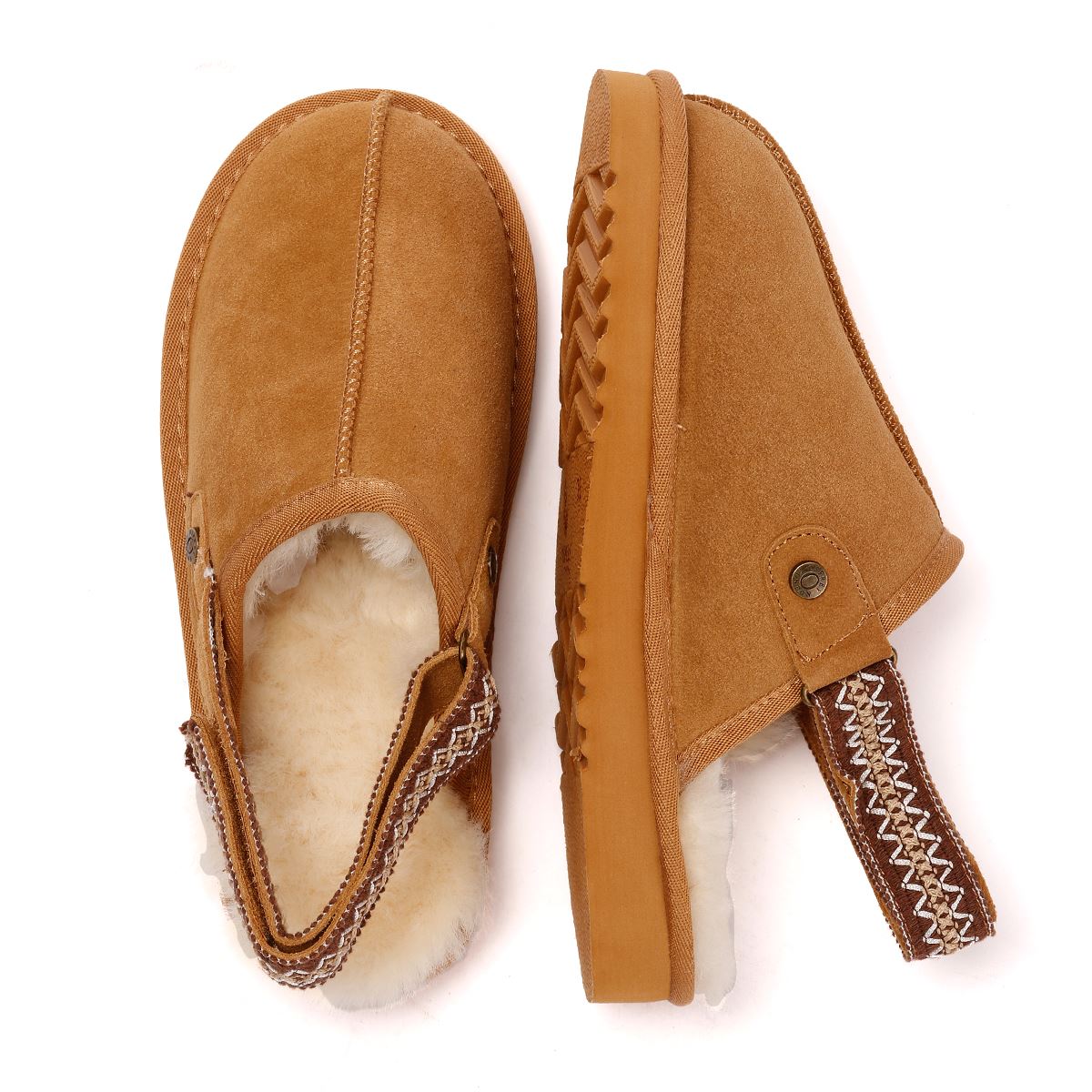 Osprey London The Constellation Chaussons En Suède Pour Femmes Marron