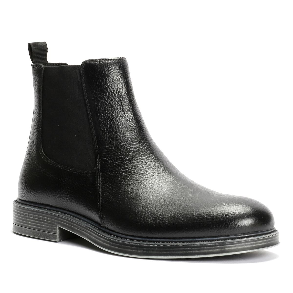 Geox Henreys Bottes Noires En Cuir Pour Hommes