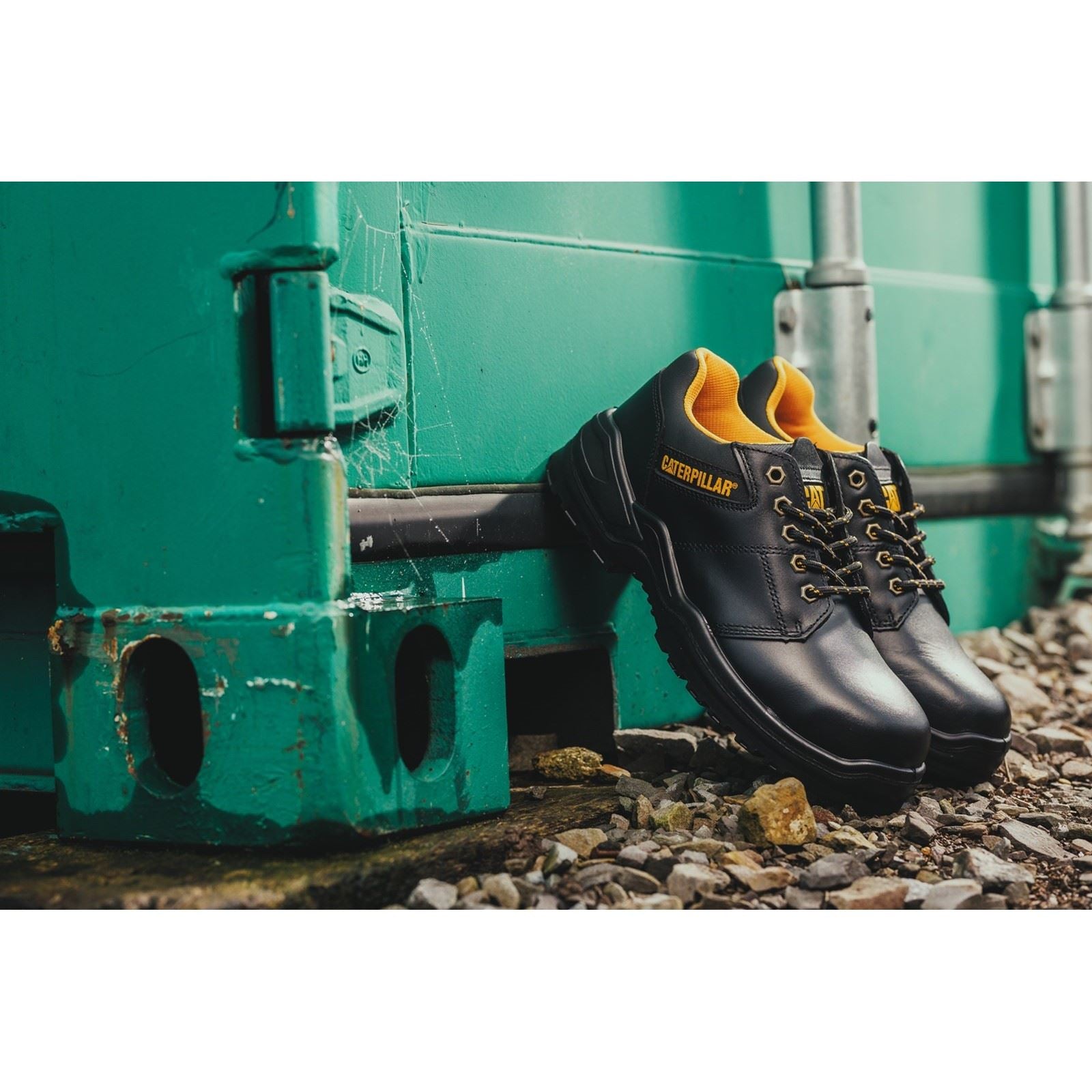 Caterpillar Chaussures De Sécurité En Cuir Noir Striver Low S3