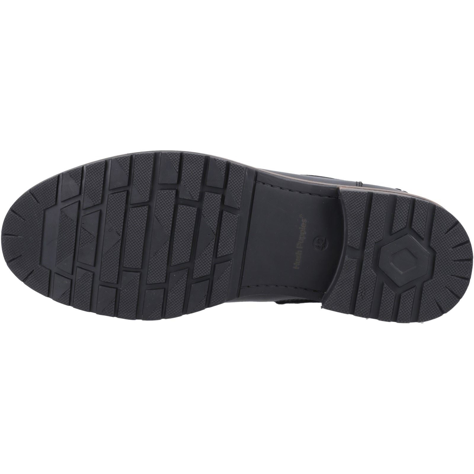 Hush Puppies Russell Bottes En Cuir Noires Pour Hommes