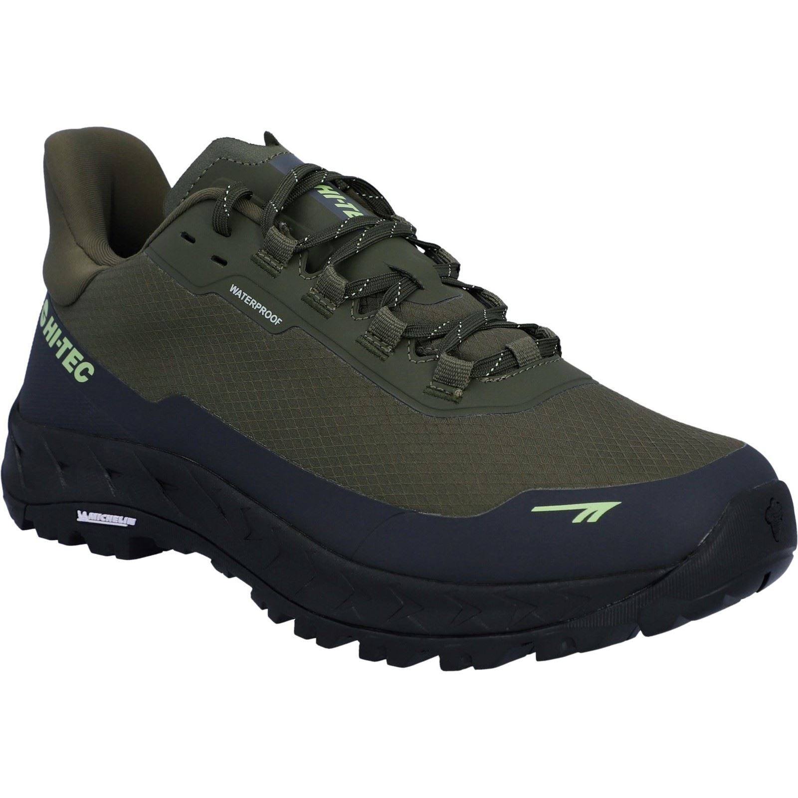 Hi-Tec ALTITUDE LITE WP Chaussures De Randonnée Pour Homme En Polyester Couleur Vert Olive/gris Anthracite/vert Citron