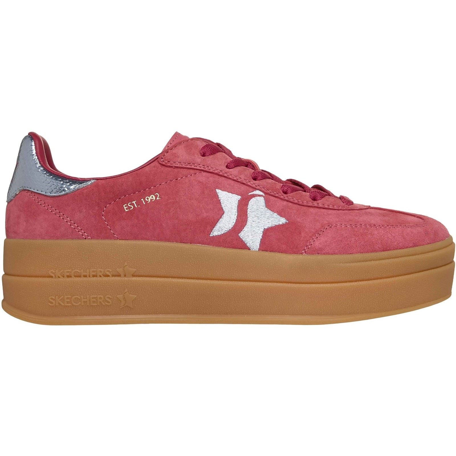 Skechers Academy Hi Elevated Essence Baskets En Cuir Femmes Rouges/Blaies