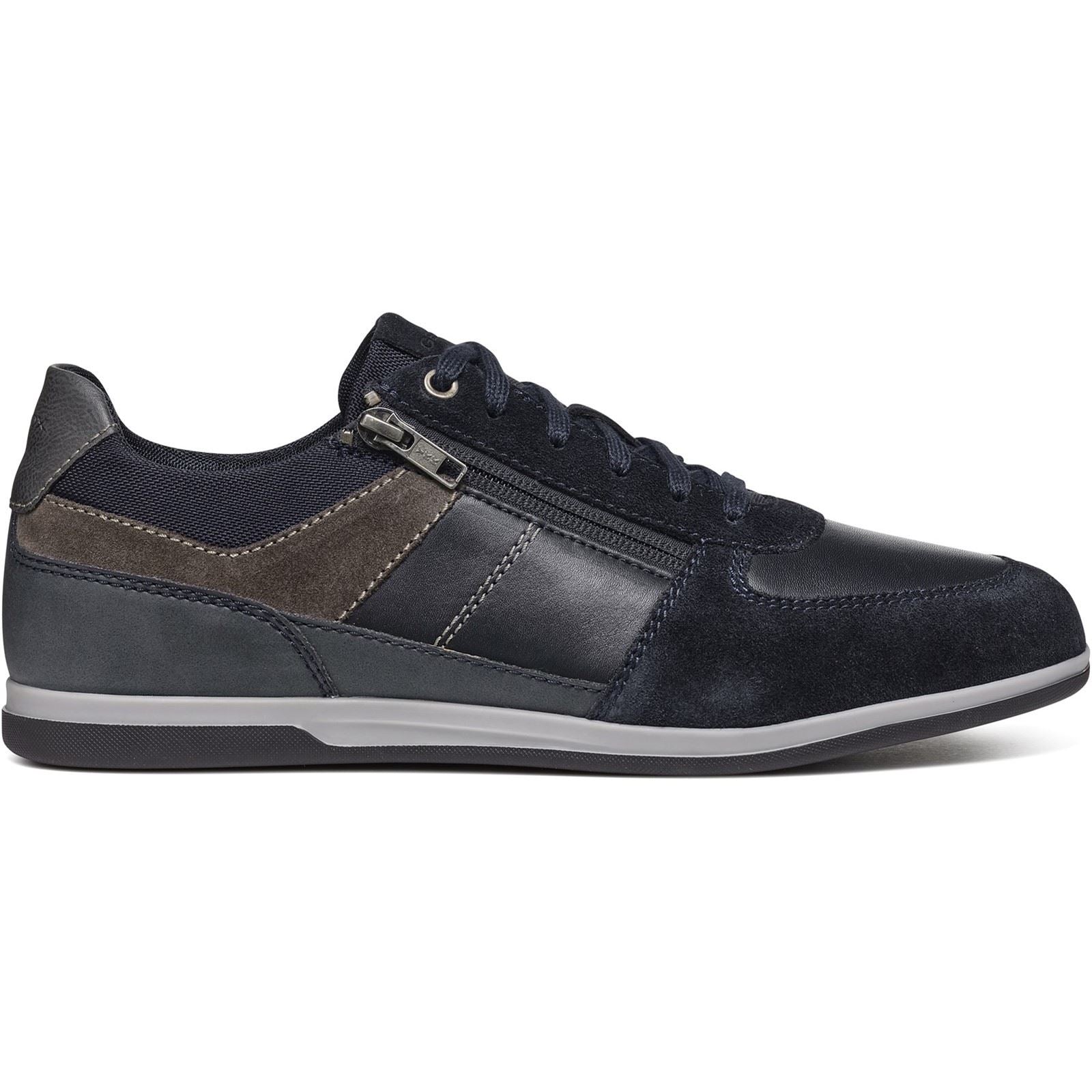 Geox U Renan B Baskets Navies/Grey Pour Hommes Suede