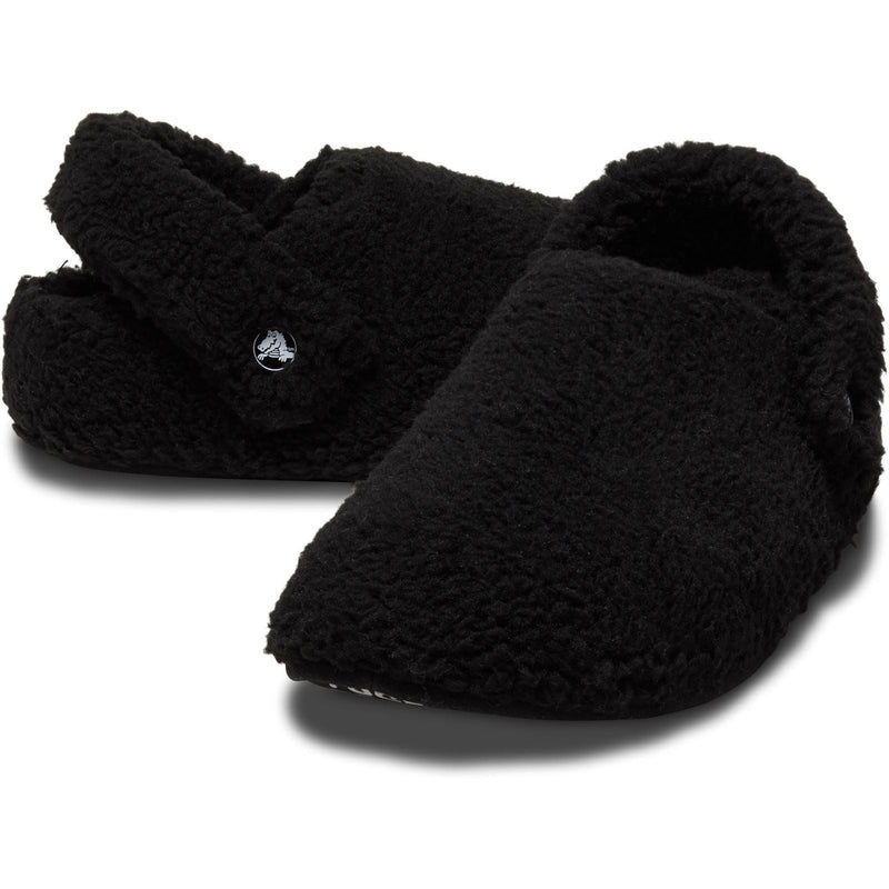 Crocs Classic Cozzzy Slipper Chaussons Noirs Pour Femmes En Polyester