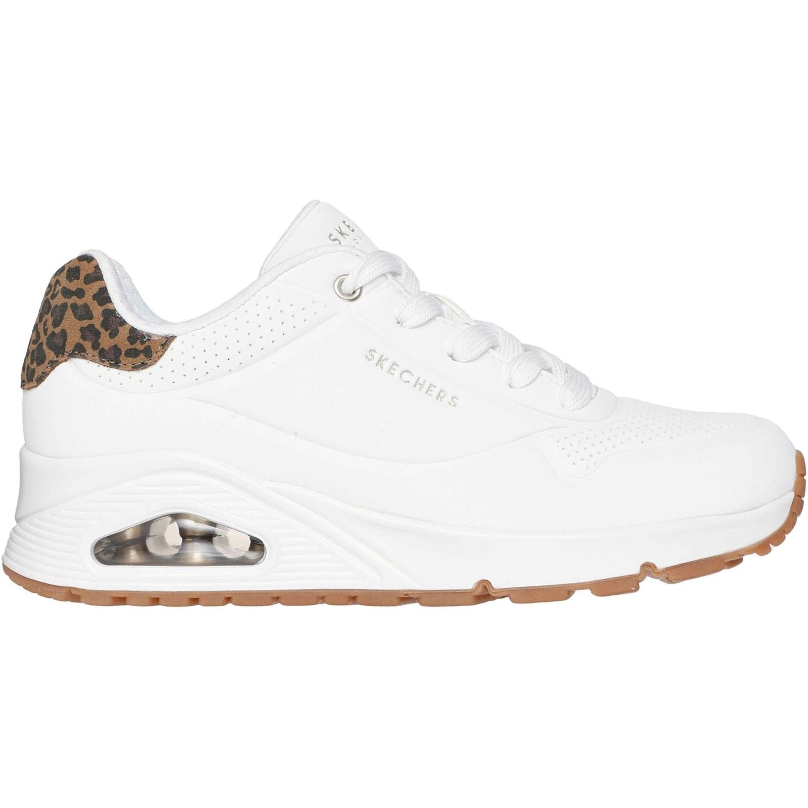 Skechers UNO - Jungle Nite Baskets Blanches/ Léopard En Polyuréthane Pour Femmes