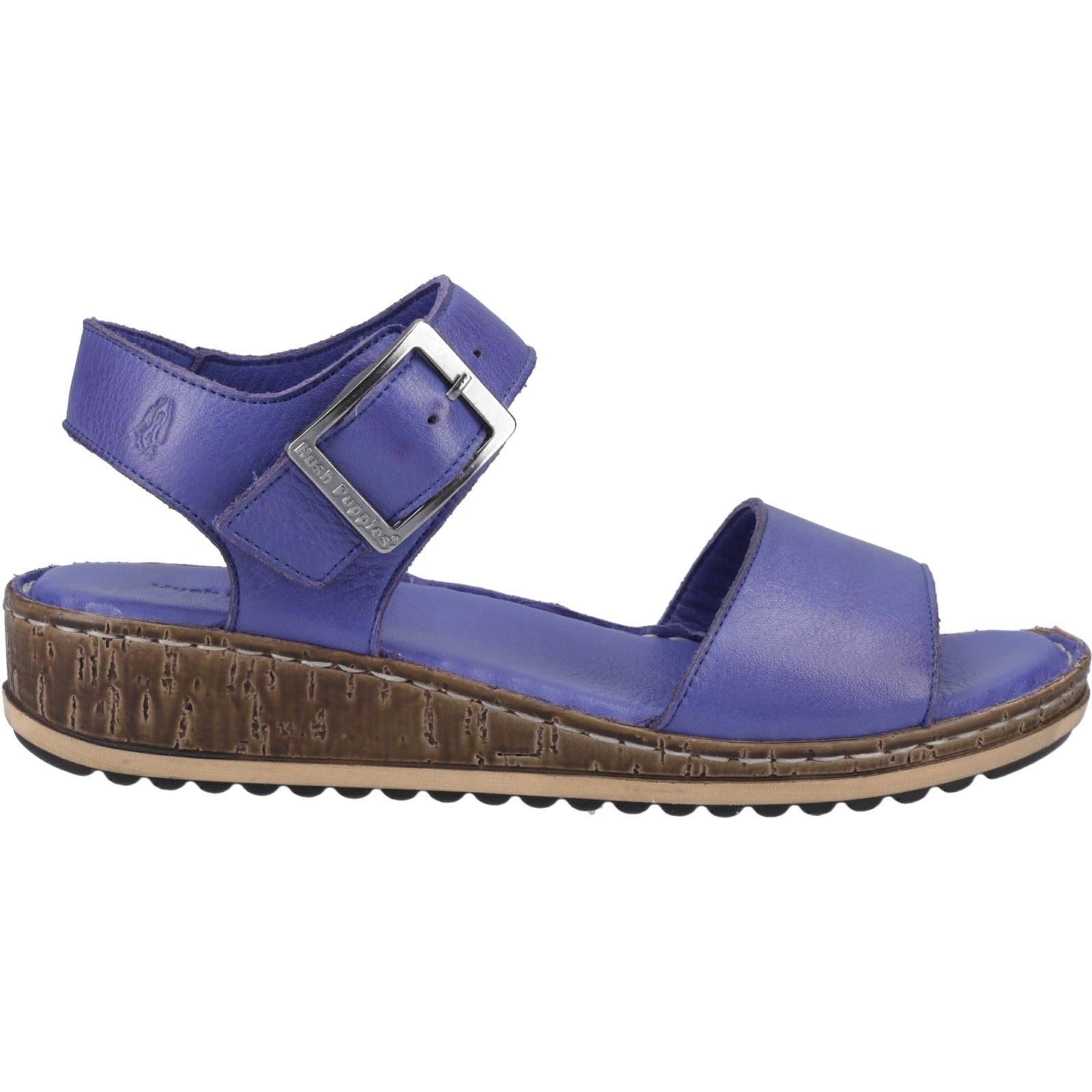 Hush Puppies Ellie Sandales Indigo Pour Femmes En Cuir