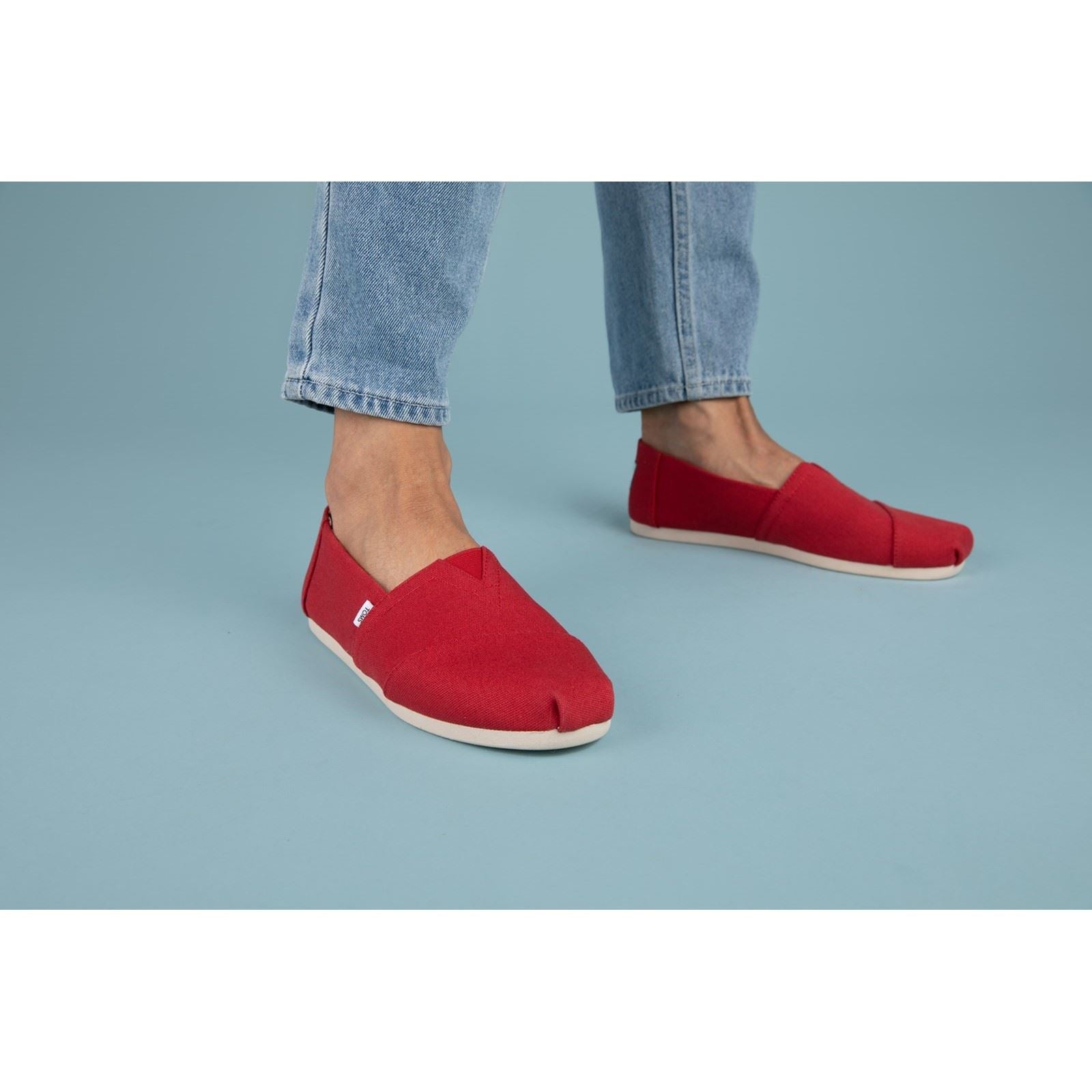 TOMS Alpargata Espadrilles Pour Hommes En Coton 100% Rouge