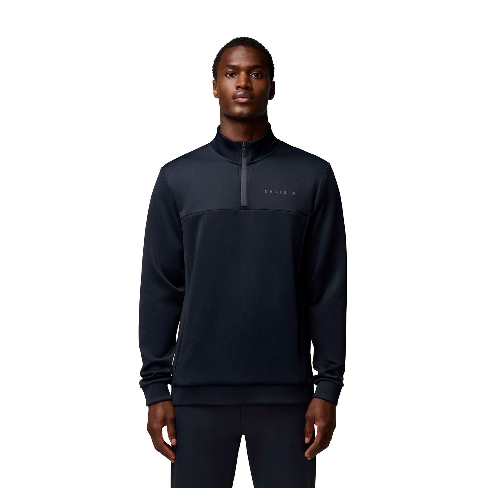Castore Scuba 1/4 Zip Sweatshirt Bleu Pour Homme En Polyester