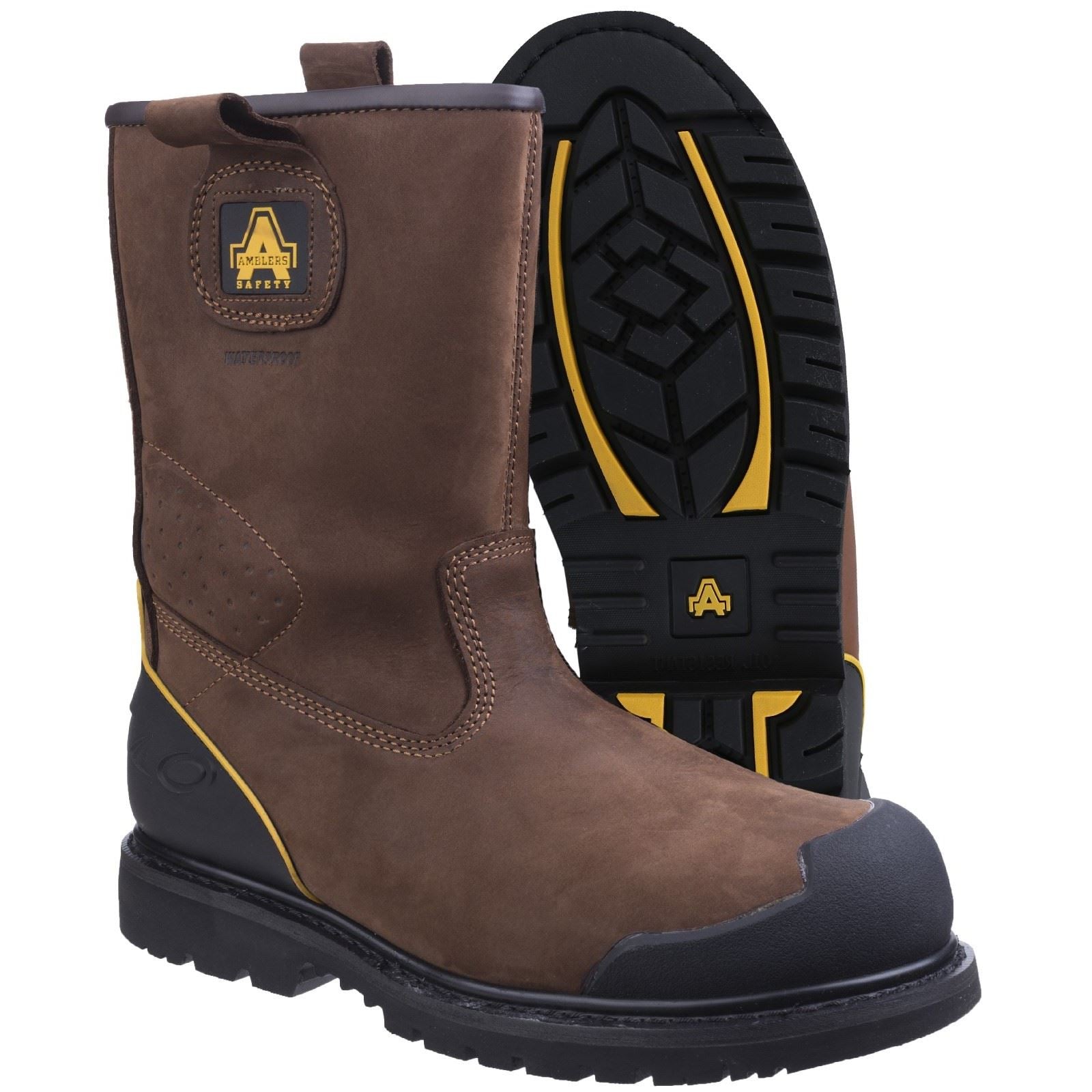 Amblers Safety Bottes De Sécurité En Nubuck Marron Fs223